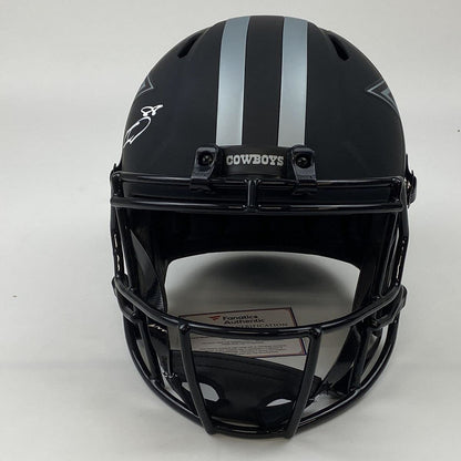 Autographed/Signed CeeDee Lamb Eclipse Dallas Cowboys Full Size FS F/S Replica Football Helmet Fanatics COA