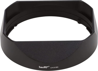 Haoge LH-X18N Bayonet Square Metal Lens Hood for Fujifilm Fuji XF 16-80mm F4 R OIS WR, Fujinon XF16-80mmF4 Lens Shade with Metal Cap