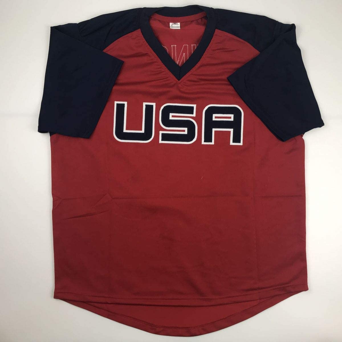 Autographed/Signed Jennie Finch USA Red Team United States Softball Jersey JSA COA