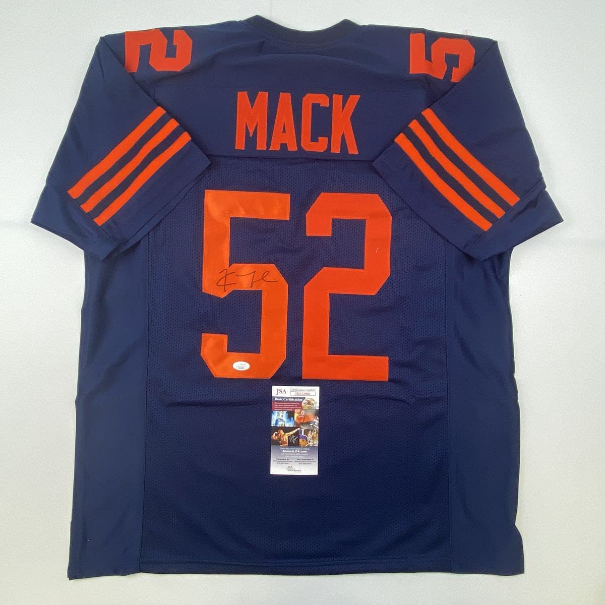 Autographed/Signed Khalil Mack Chicago Retro Blue Football Jersey JSA COA
