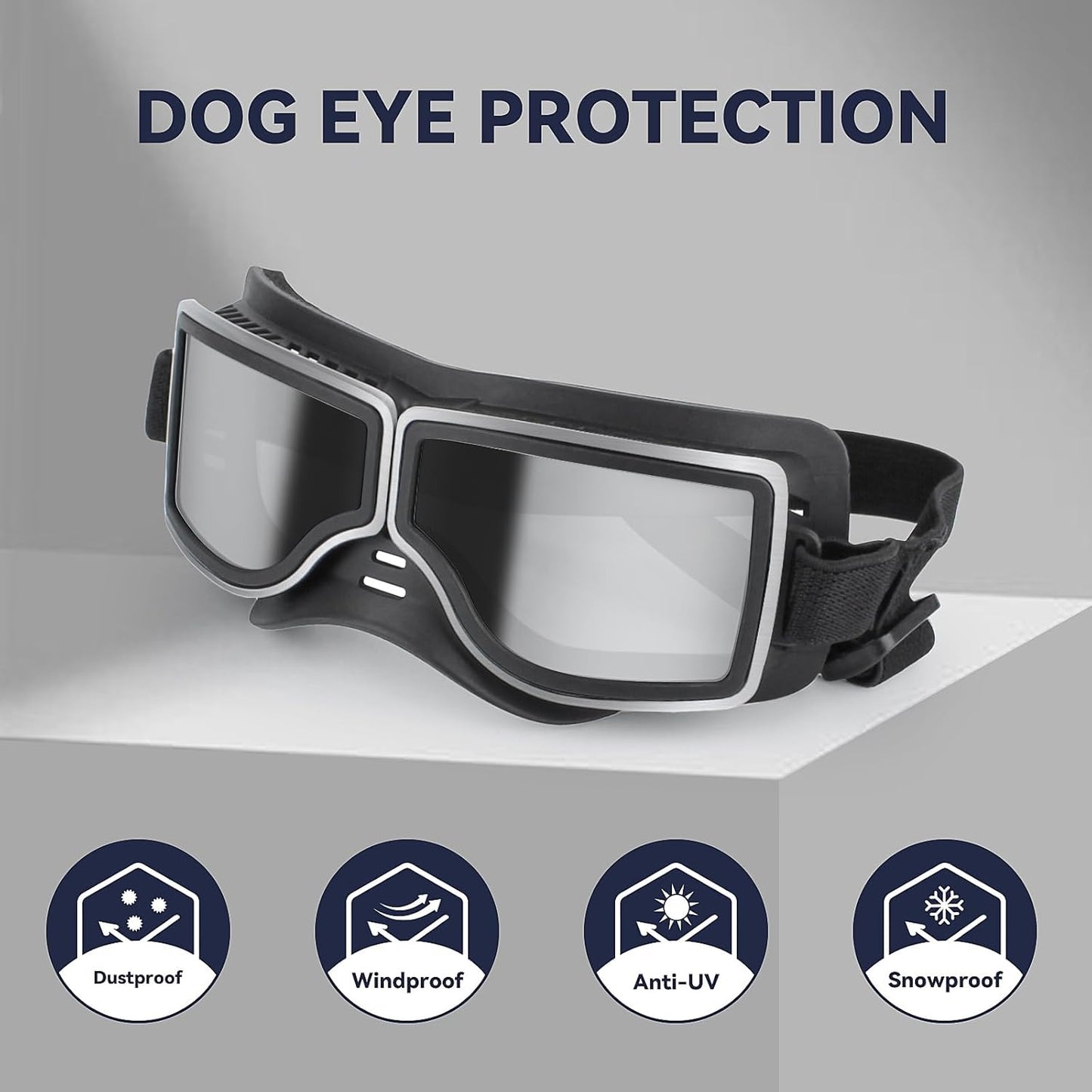 Dog Goggles Medium to Large Breed Pilot Style