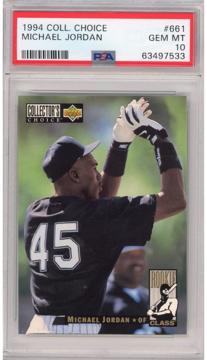 Graded 1994 Collector's Choice Michael Jordan #661 Rookie RC Baseball Card PSA 10 Gem Mint