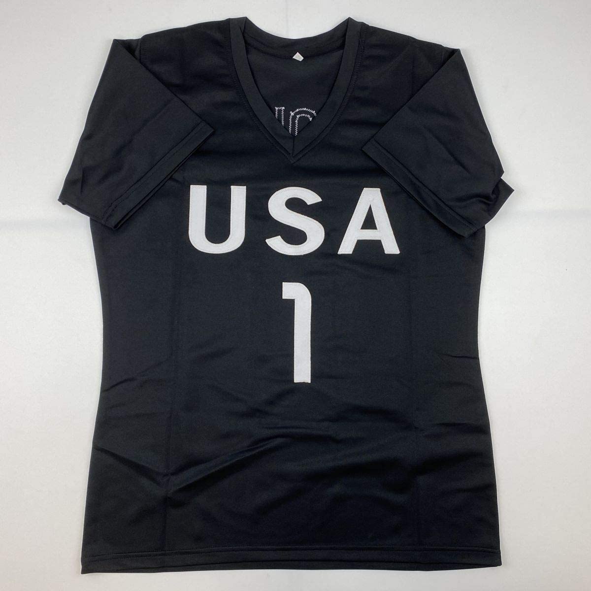Autographed/Signed Hope Solo Black Soccer Team USA World Cup Jersey JSA COA