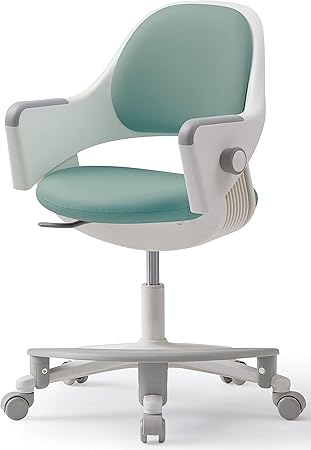 SIDIZ Ringo Kid Desk Chair (SNA509AV:Swivel Type): 4-Level Easy & Simple Adjustment for Perfect Support on Growing Child's Body, Sit-Brake Casters and Footrest for Better Sitting Posture (Mint Green)
