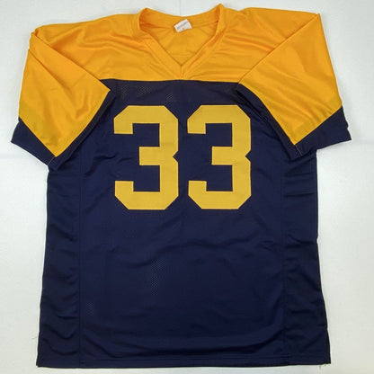Autographed/Signed Aaron Jones Green Bay Retro Blue Football Jersey Beckett BAS COA