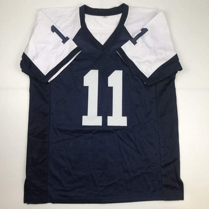 Autographed/Signed Danny White Dallas Thanksgiving Day Football Jersey JSA COA