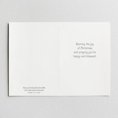 DaySpring 18 Christmas Cards w/ Bible Verse & Envelopes, Blue, "Every Creature"