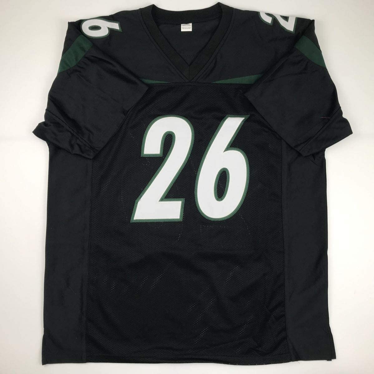 Autographed/Signed Le'Veon LeVeon Bell New York Black Football Jersey PSA/DNA COA