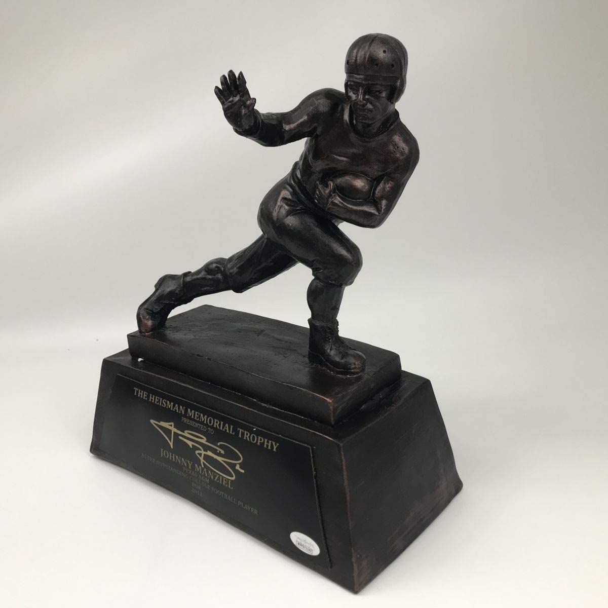Autographed/Signed Johnny Manziel 2012 Full Size F/S Replica Heisman Trophy JSA COA