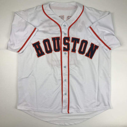 Autographed/Signed Yulieski Yuli Gurriel Houston White Baseball Jersey JSA COA