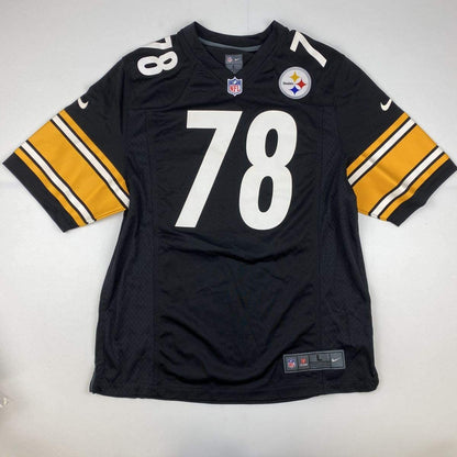 Autographed/Signed Alejandro Villanueva Pittsburgh Black Football Jersey PSA/DNA COA