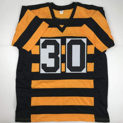 Autographed/Signed James Conner Pittsburgh Bumble Bee Football Jersey JSA COA