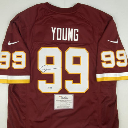 Autographed/Signed Chase Young Washington Football Team Burgundy Jersey Fanatics COA
