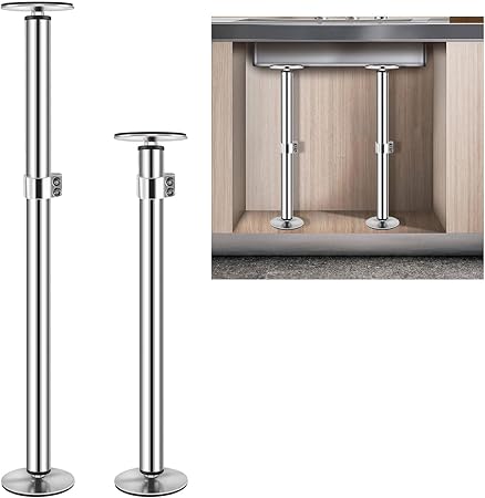 Undermount Sink Brackets for Kitchen, Stainless Steel Undermount Sink Support, Adjustable Support Legs for Bathroom, Kitchen Sink (Bottom Installation)