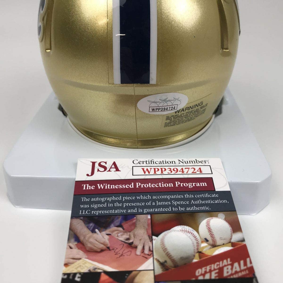 Autographed/Signed Aaron Donald Pittsburgh Panthers College Football Mini Helmet JSA COA