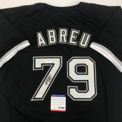 Autographed/Signed Jose Abreu Chicago Sox Black Baseball Jersey PSA/DNA COA