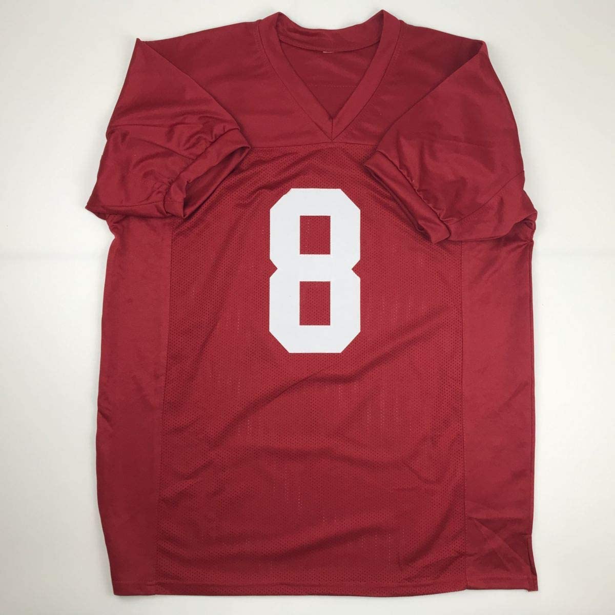 Autographed/Signed Josh Jacobs Roll Tide Alabama Red College Football Jersey Beckett BAS COA