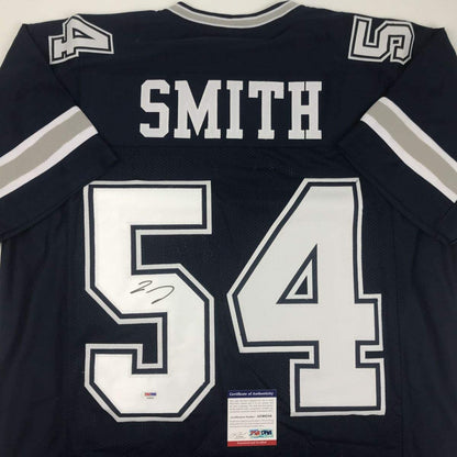 Autographed/Signed Jaylon Smith Dallas Dark Blue Football Jersey PSA/DNA COA