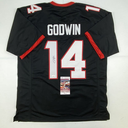 Autographed/Signed Chris Godwin #14 Tampa Bay Pewter Football Jersey JSA COA