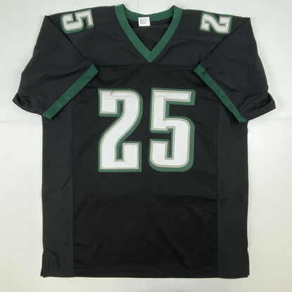 Autographed/Signed LeSean McCoy Philadelphia Black Football Jersey JSA COA