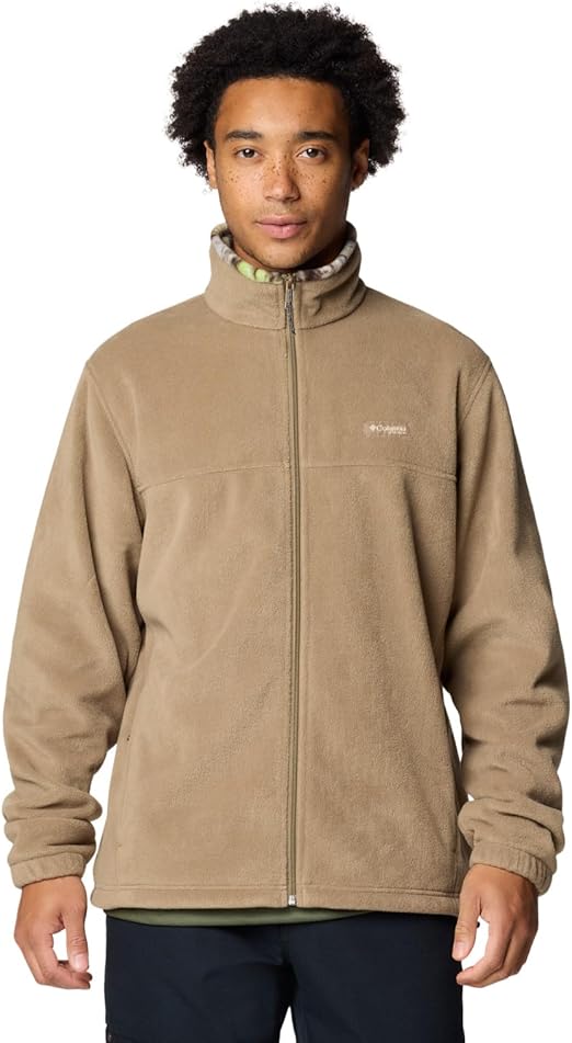 Columbia Men's PHG Fleece Jacket, Flax/Timberwoods Camo, Large