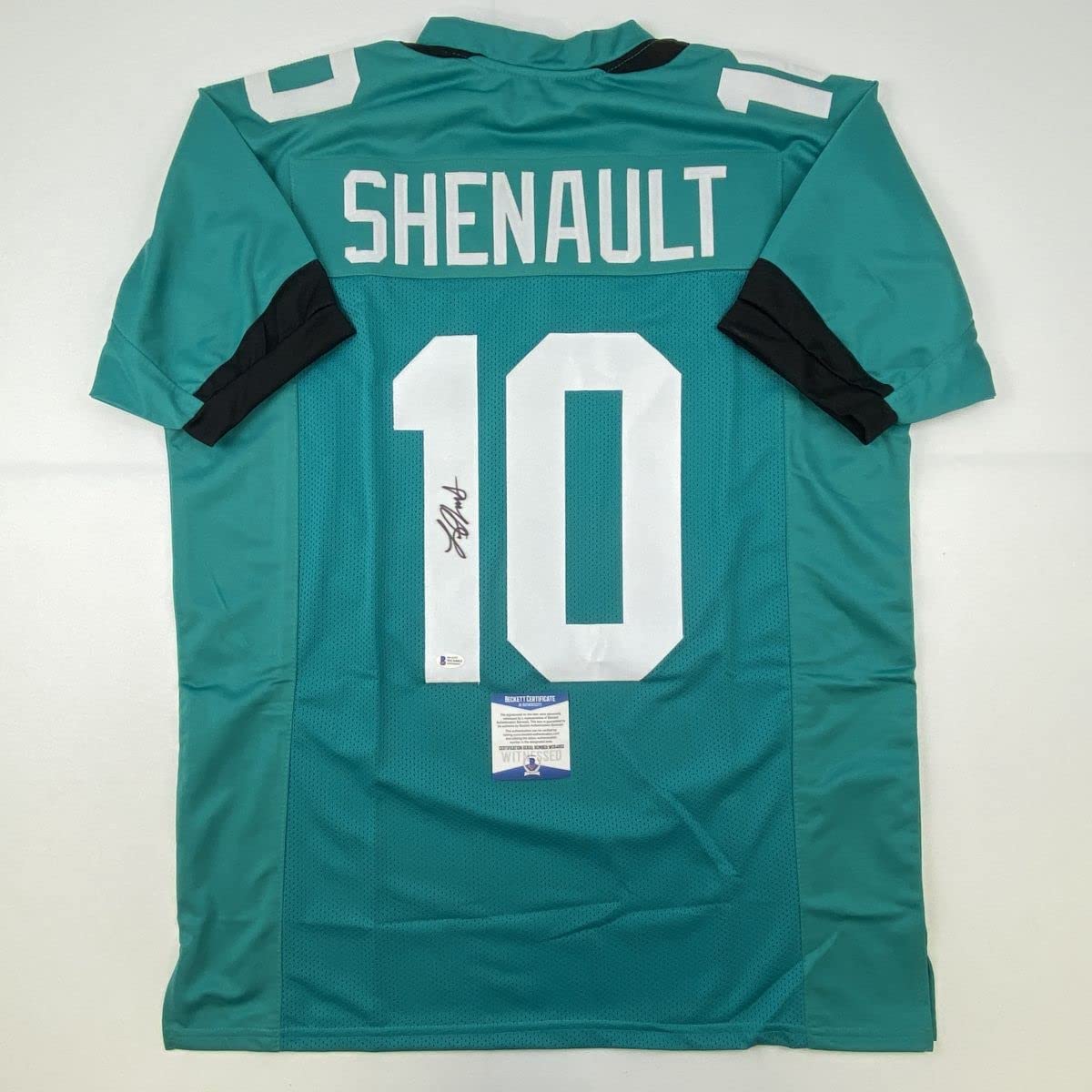 Autographed/Signed Laviska Shenault Jacksonville Teal Football Jersey Beckett BAS COA