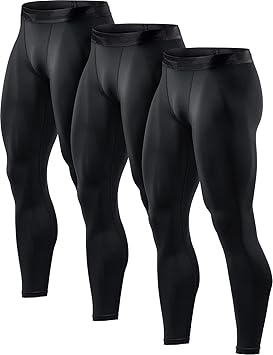 TSLA Men's Compression Pants - Cool Dry Athletic Sports Workout Running Tights Leggings Baselayer