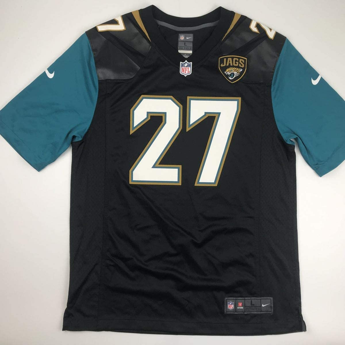Autographed/Signed Leonard Fournette Jacksonville Black Football Jersey Fanatics COA
