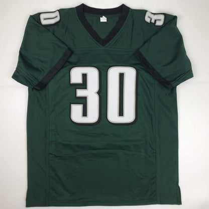 Autographed/Signed Corey Clement Philadelphia Green Football Jersey JSA COA