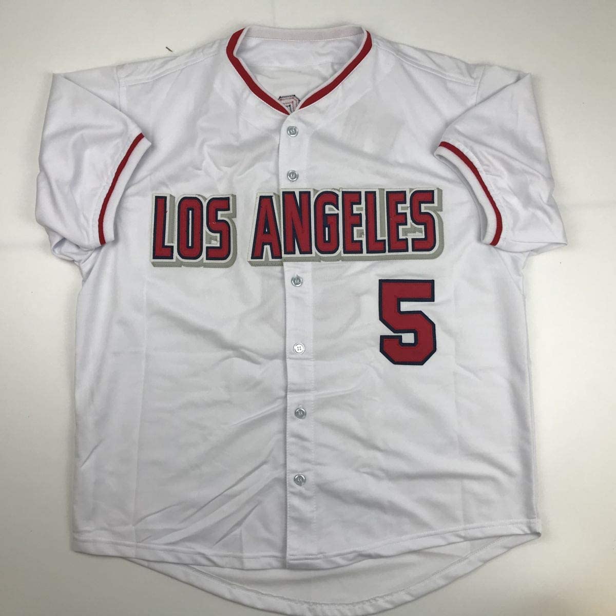 Autographed/Signed Albert Pujols Los Angeles White Baseball Jersey Beckett BAS COA