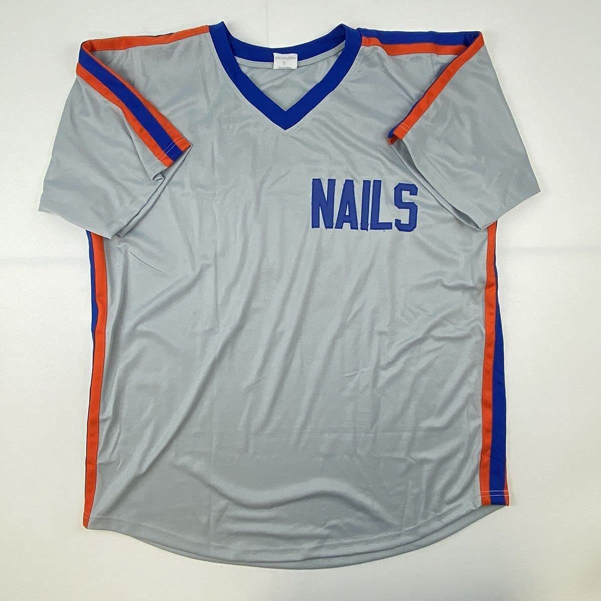 Autographed/Signed Lenny Dykstra Nails New York Grey Baseball Jersey Beckett COA