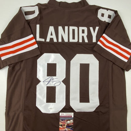 Autographed/Signed Jarvis Landry Cleveland Football Brown Jersey JSA COA