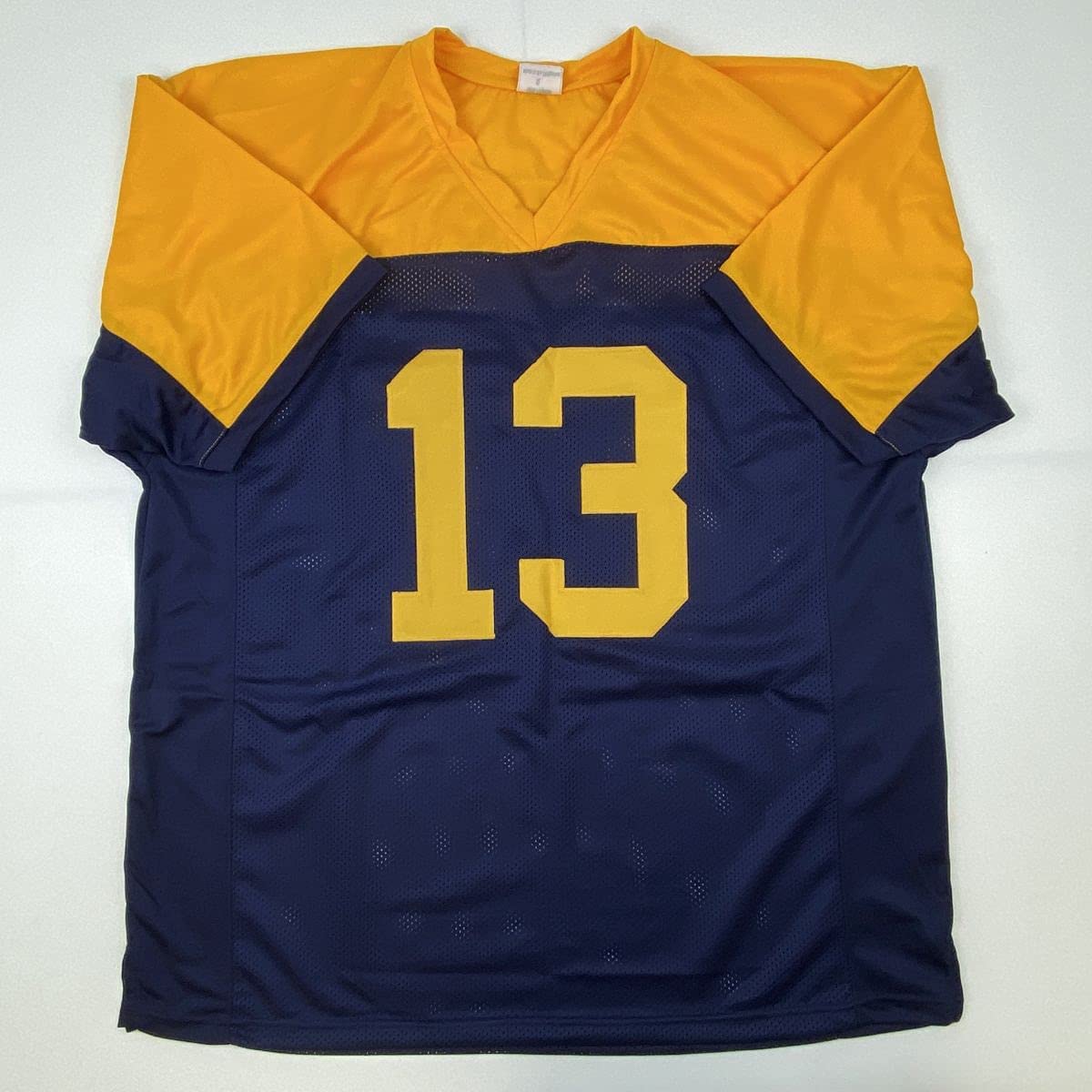 Autographed/Signed Allen Lazard Green Bay Retro Blue Football Jersey Beckett BAS COA