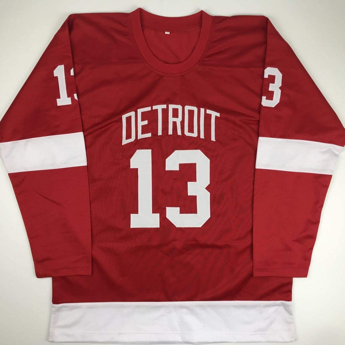Autographed/Signed Pavel Datsyuk Detroit Red Hockey Jersey Beckett BAS COA Holo Only