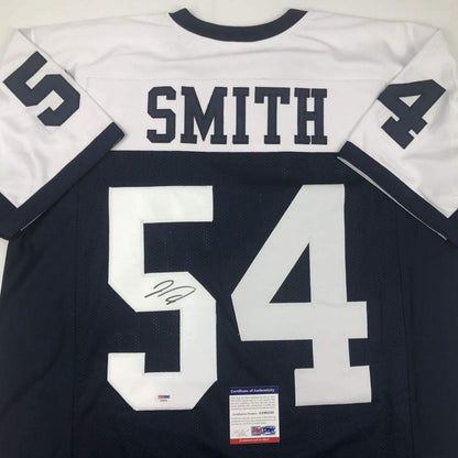 Autographed/Signed Jaylon Smith Dallas Thanksgiving Day Football Jersey PSA/DNA COA
