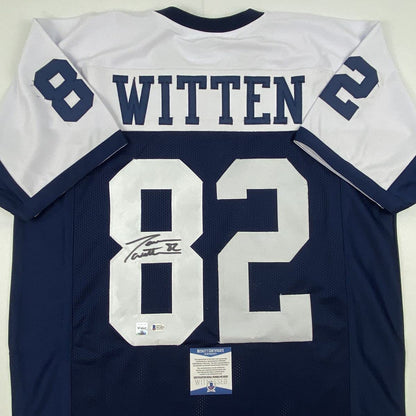 Autographed/Signed Jason Witten Dallas Thanksgiving Day Football Jersey Beckett BAS COA