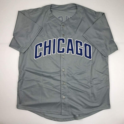 Autographed/Signed Andre Dawson Chicago Grey Baseball Jersey JSA COA