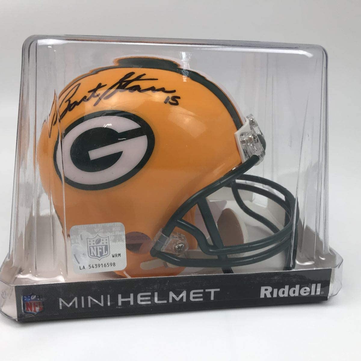 Autographed/Signed Bart Starr Green Bay Packers Football Mini Helmet Steiner Sports COA