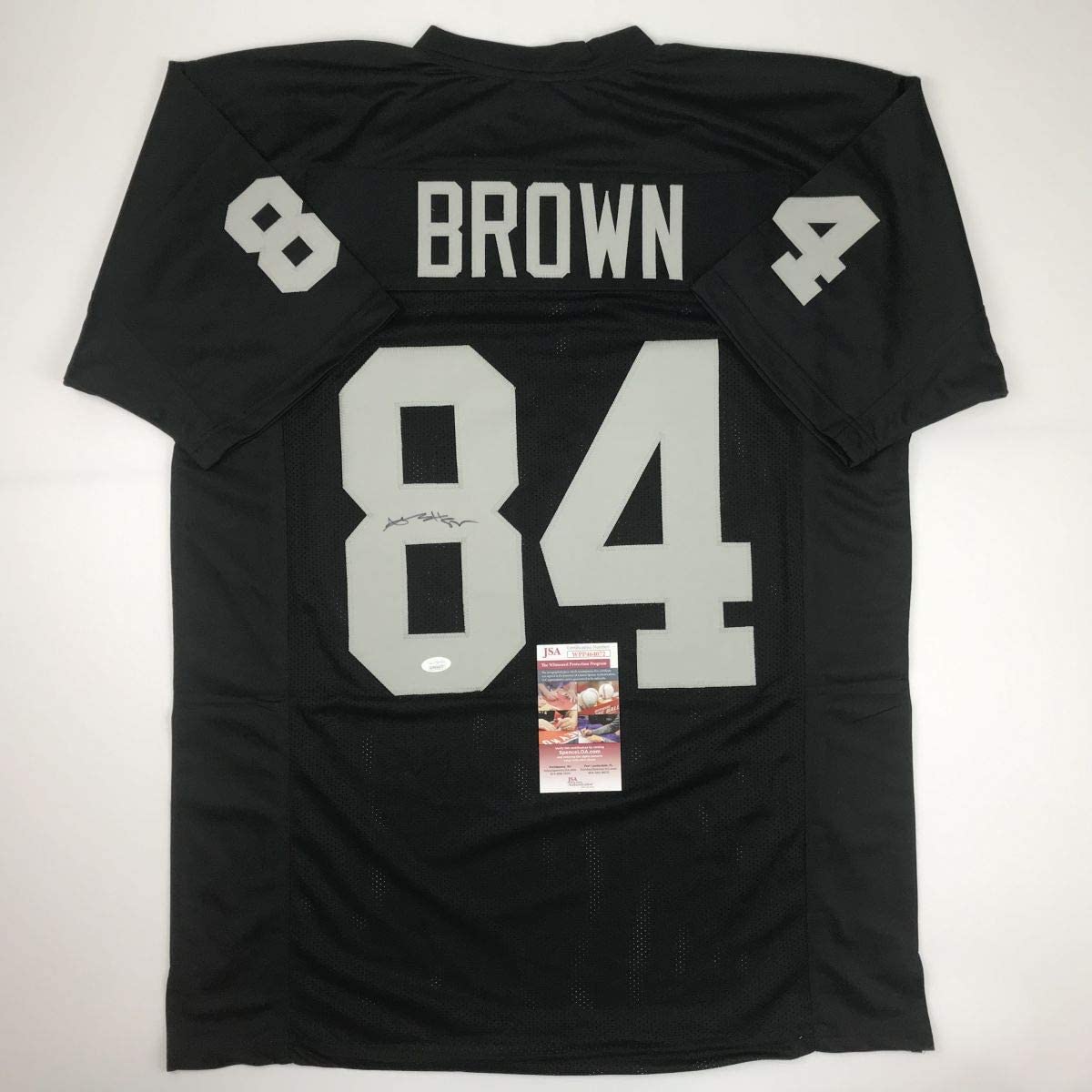 Autographed/Signed Antonio Brown Oakland Black Football Jersey JSA COA