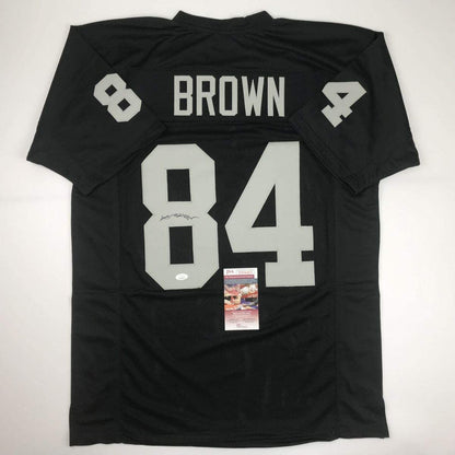 Autographed/Signed Antonio Brown Oakland Black Football Jersey JSA COA