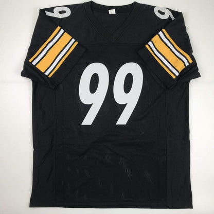 Autographed/Signed Brett Keisel Pittsburgh Black Football Jersey JSA COA