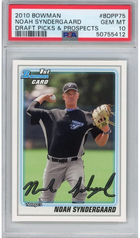 Graded 2010 Bowman Draft Picks & Prospects Noah Syndergaard #BDPP75 Rookie RC Baseball Card PSA 10 Gem Mint