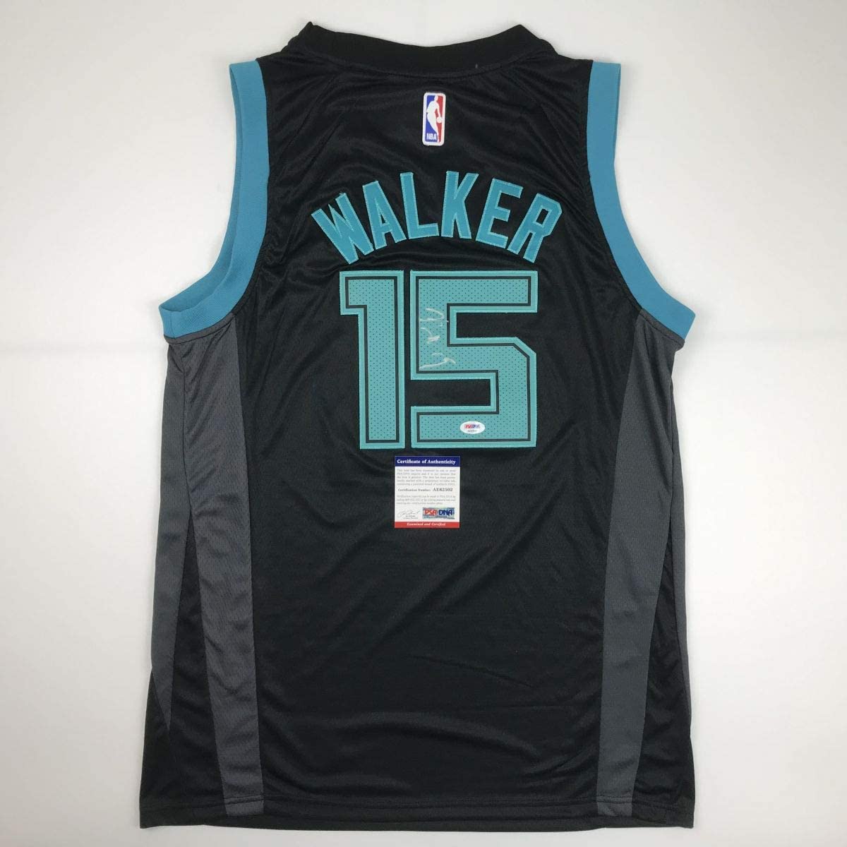 Autographed/Signed Kemba Walker Charlotte Black Basketball Jersey PSA/DNA COA