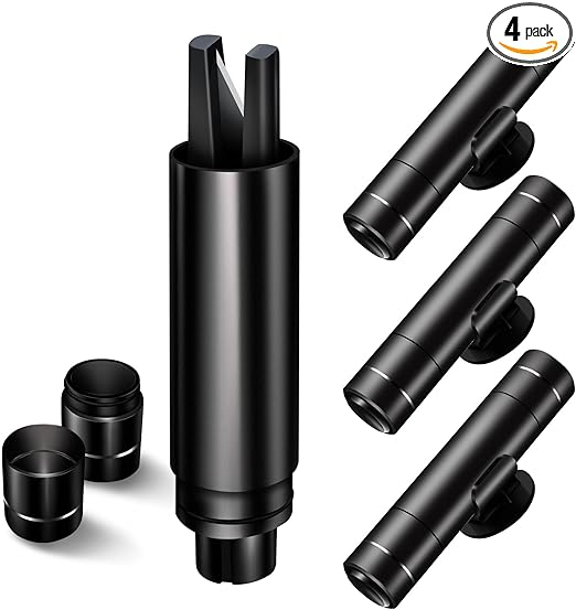 Car Window Breaker and Seatbelt Cutter 4 Pack, 2-in-1 Car Safety Hammer, Multifunctional Auto Glass Breaker, Portable Car Emergency Rescue Tool for Automotive Accidents