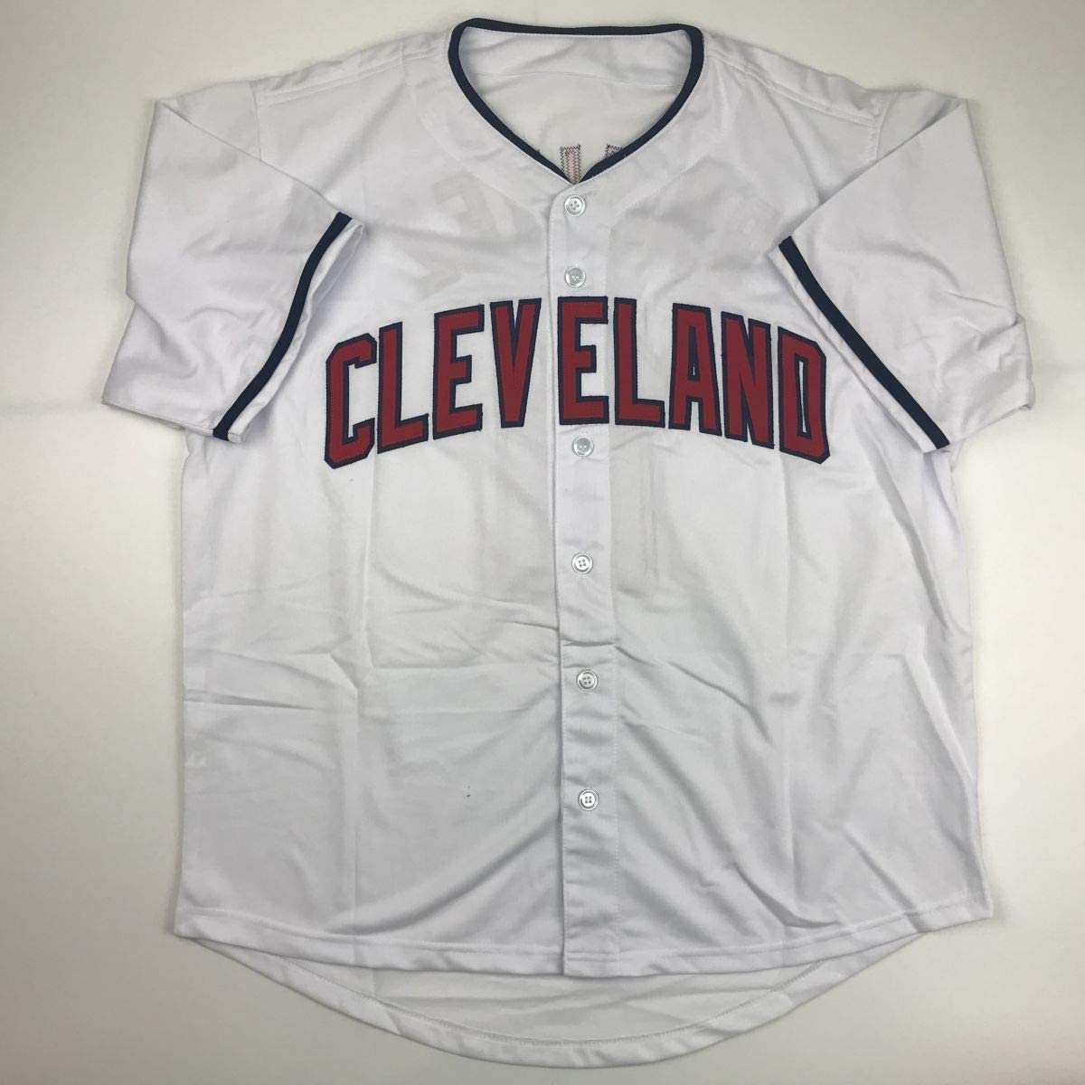 Autographed/Signed Jose Ramirez Cleveland White Baseball Jersey JSA COA