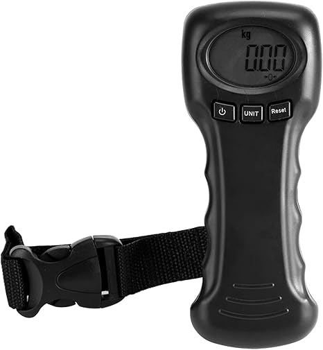Ocs?8 50Kg/110Lb Portable Travel Hanging Luggage Scale Electronic Weight with LCD Digital Display , Luggage Scale , Auto Lock Reading After Weighing , Electronic Weight Luggage Scale LCD Electronic We