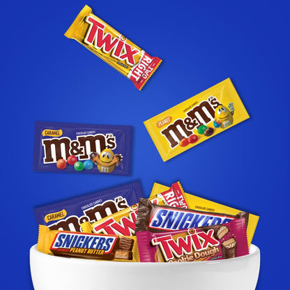 Mars Variety Pack - M&M's, Snickers & Twix Full Size Chocolate Bars (18 Count)
