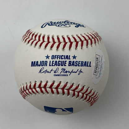 Autographed/Signed Shane Bieber Rawlings Official Major League Baseball ROML JSA COA