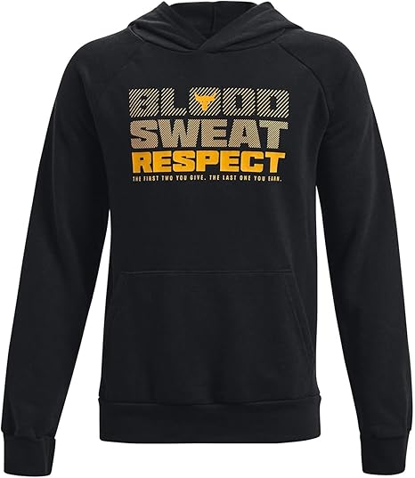 Under Armour Boys' Project Rock Charged Cotton Youth Hoodie