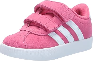 adidas Kids VL Court 3.0 Sneaker, Pink Fusion/White/Grey, 10 US Unisex Toddler